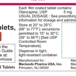 Olanzapine 5 mg Tablet - 30/bt