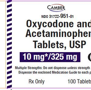 Oxycodone/APAP 10/325 mg tablets - 100/btl (C-II)