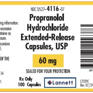 Propranolol 60mg ER capsules - 100/btl