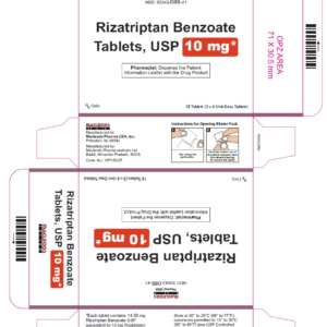 Rizatriptan 10 mg tabs - 18 ct