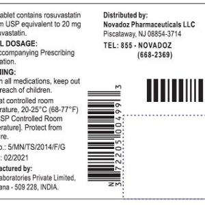 Rosuvastatin 20 mg Tablets - 1000/Btl