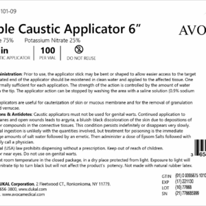 Silver Nitrate Flexible Caustic Applicator 6" - 100/ct
