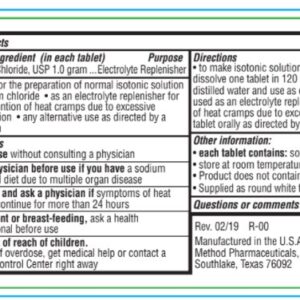Sodium Chloride 1gm tablets - 100ct