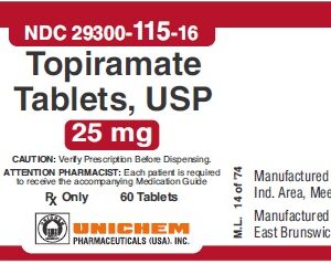 Topiramate 25 mg tablets - 60/btl