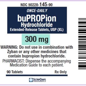 Bupropion 300mg ER Tablets - 90/btl