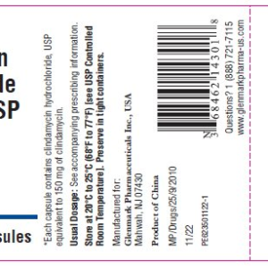 Clindamycin HCl 150 mg capsules - 100/ btl