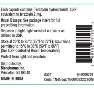 Terazosin 2 mg cap 100 ct
