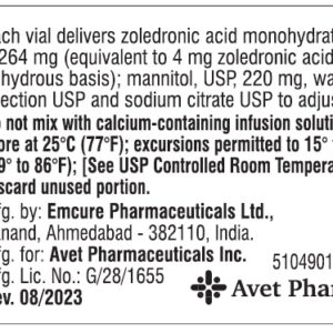 Zoledronic Acid 4 mg/5 mL - SDV