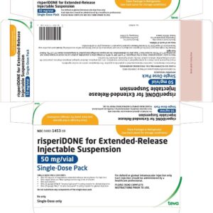 Risperidone 50 mg/ vial E-R Single-Dose Pack - 2 mL (refrigerate)