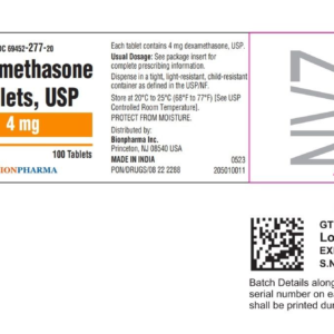 Dexamethasone 4 mg tablets - 100/btl