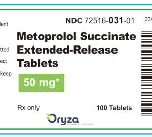 Metoprolol Succinate 50mg ER tablets - 100/btl