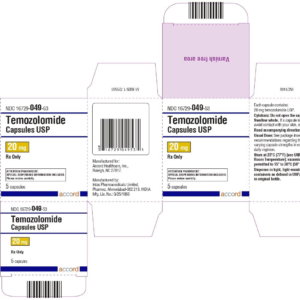 Temozolomide 20mg Capsules - 5ct