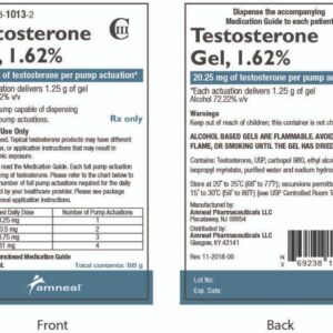 Testosterone 1.62% Gel - 88gm (C-III)