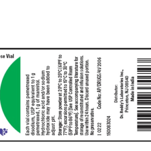 Pemetrexed 1000mg Lyophilized Powder - 1gm / vial