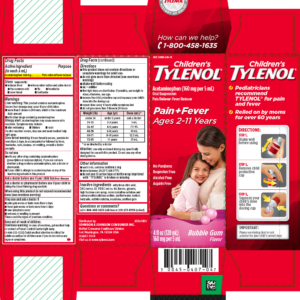 Tylenol Child Bubblegum Suspension - 4oz