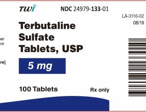 Terbutaline Sulfate 5mg tablets - 100/btl