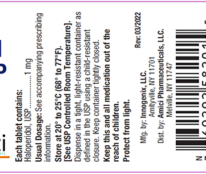 Haloperidol 1 mg tablet - 100/btl