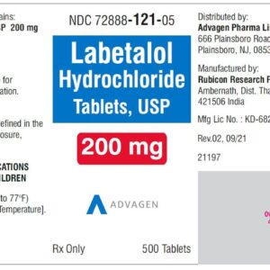 Labetalol 200 mg tab 500 ct