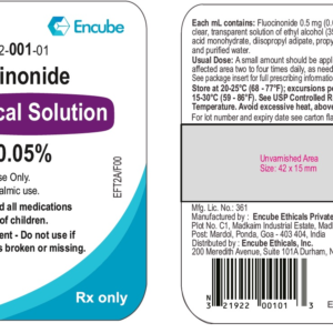 Fluocinonide 0.05% Topical Solution - 60 mL