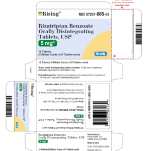Rizatriptan Benzoate Orally Disintegrating 5 mg Tablets - 18ct
