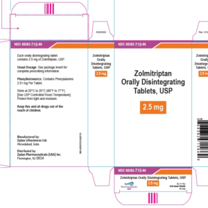 Zolmitriptan 2.5 mg (ODT) UD tablets - 6 ct