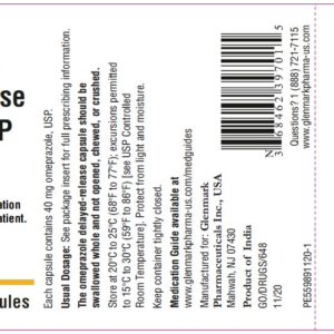 Omeprazole 40 mg D-R capsules - 100/btl