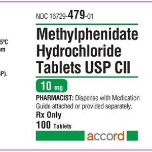 Methylphenidate HCl 10 mg tablets - 100/btl (C-II) (CSA 1724)