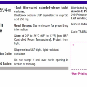 Divalproex Sodium 250 mg E-R tablets - 100/btl