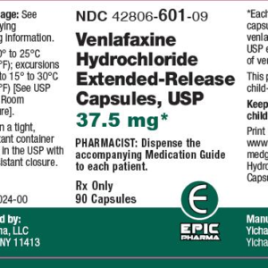 Venlafaxine E.R. 37.5 mg Capsules - 90ct