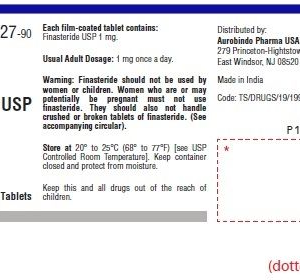 Finasteride 1 mg tablets - 90ct