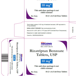 Rizatriptan 10 mg tablets - 18 UD