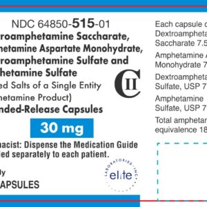 Amphetamine Mixed Salts 30 mg ER Capsules - 100/btl (C-II) (CSA 1100)