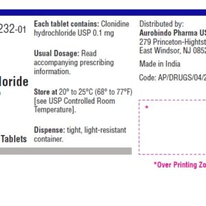 Clonidine 0.1 mg tablets - 100/ btl
