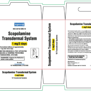 Scopolamine 1 mg / 3 days Transdermal System - 10 patches