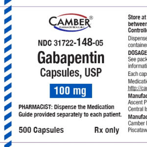 Gabapentin 100 mg capsules - 500/btl
