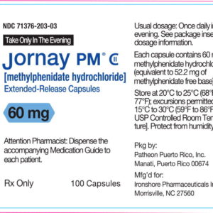 Jornay PM 60 mg ER capsule - 100/btl (C-II)