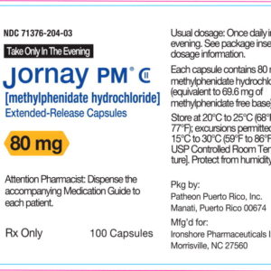 Jornay PM 80mg ER Capsules - 100ct (C-II) (CSA 1724)