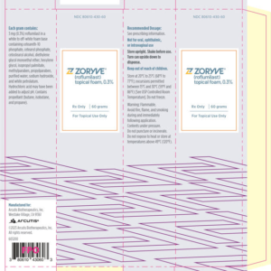 Zoryve (roflumilast) Topical Foam 0.3% -60 gm