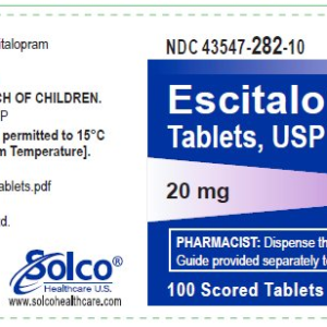 Escitalopram 20 mg tablets - 100/btl
