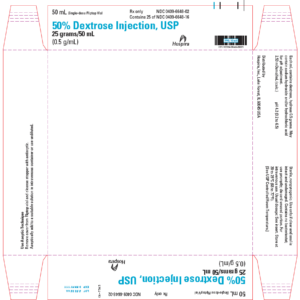 Dextrose 50% 50 ml vial 25/pk