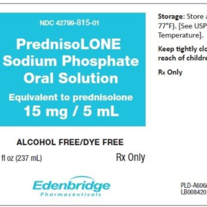 Prednisolone Sodium Phosphate 15 mg/5 ml Sol 237 ml