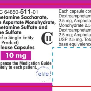Amphetamine Mixed Salts 10 mg ER Capsules - 100/btl (C-II)