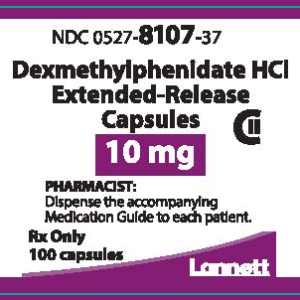 Dexmethylphenidate HCl 10 mg ER capsules- 100/btl (C-II) (CSA 1724)
