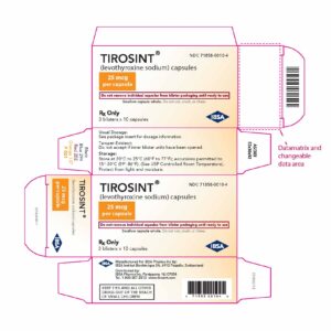 Tirosint (levothyroxine) 25 mcg capsules - 30 UD