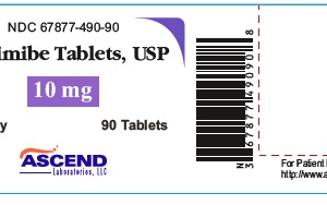 Ezetimibe 10 mg tablets - 90/ btl
