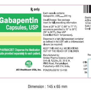 Gabapentin 300 mg Capsules - 500/btl