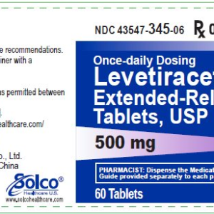 Levetiracetam 500 mg ER tablets - 60/ct
