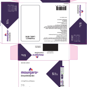 Mounjaro (tirzepatide) 5 mg/0.5 ml prefilled pen - 4/carton (refrigerate)