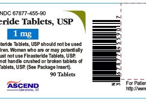 Finasteride 1mg tablets - 90ct