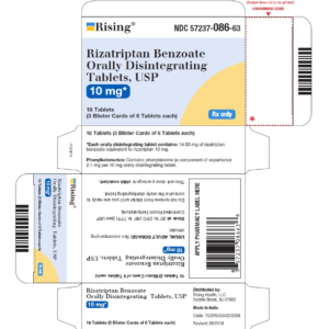 Rizatriptan Benzoate 10 mg tabs - 18 UD